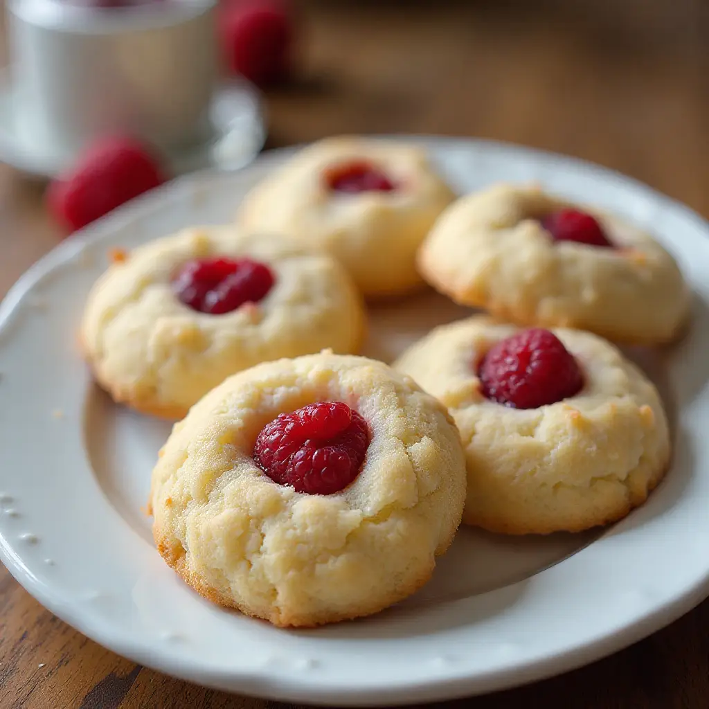 Coconut Raspberry Cookies