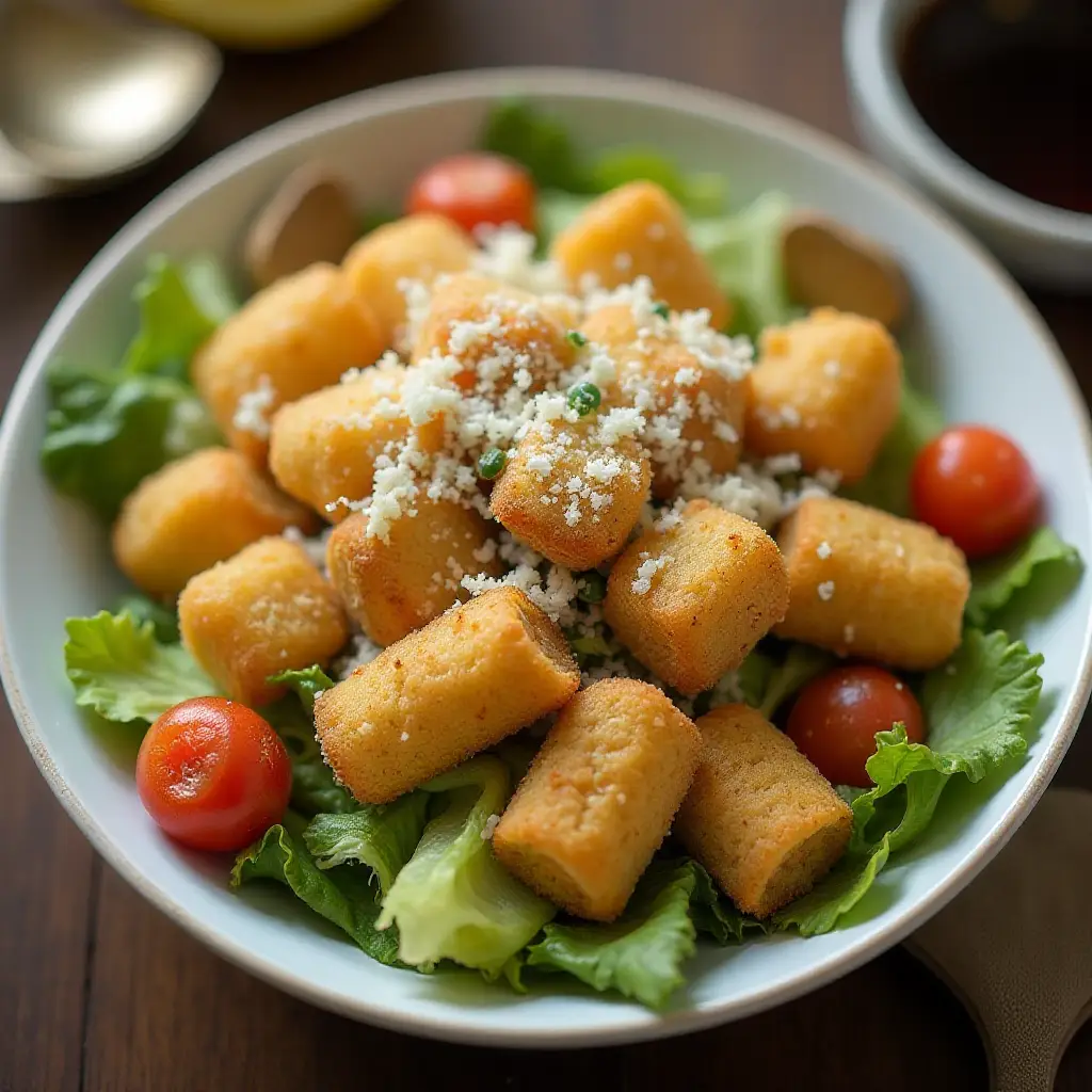 Crispy Tater Caesar Salad