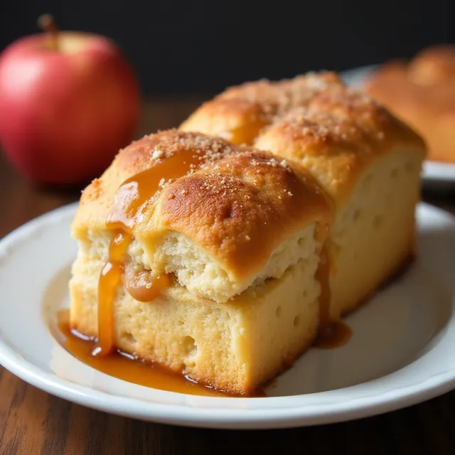 Easy Salted Caramel Apple Pull Apart Bread
