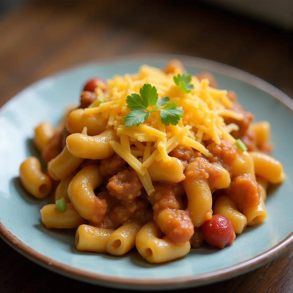 Chili Dog Mac and Cheese