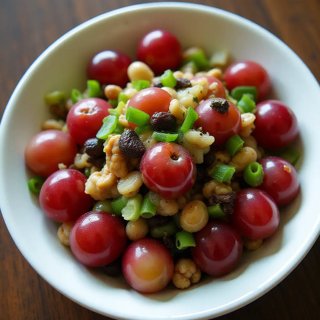 Balsamic Grape and Walnut Salad