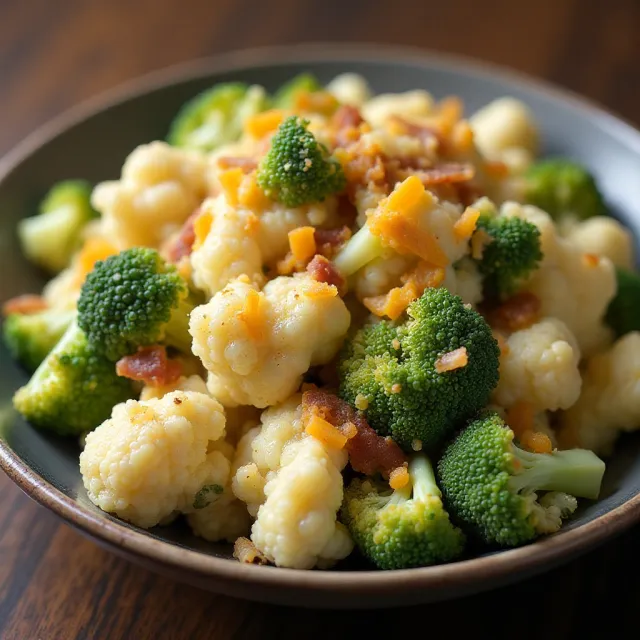 Southern Broccoli and Cauliflower Salad