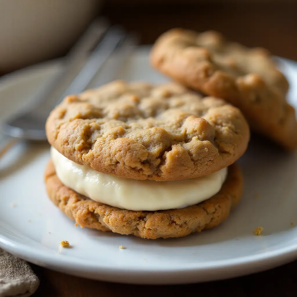 Brown Butter Oatmeal Sandwich Cookies