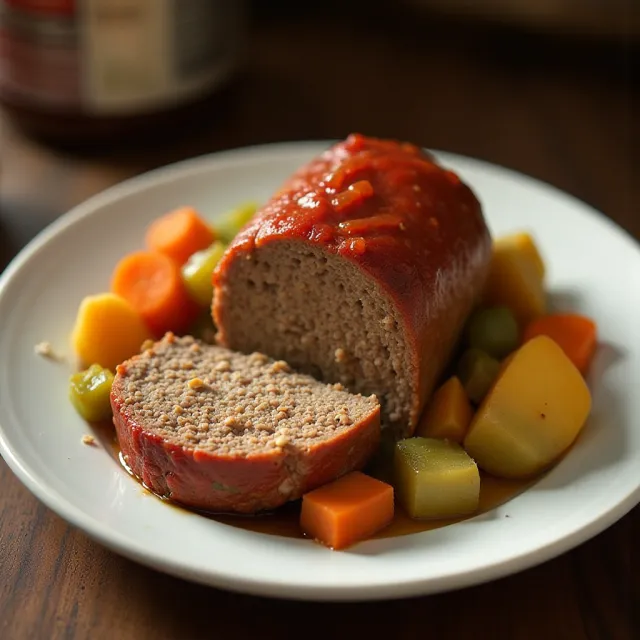 Doggy Meatloaf with Vegetables