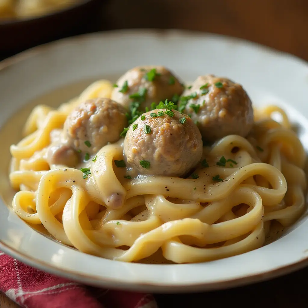 Quick Meatball Stroganoff