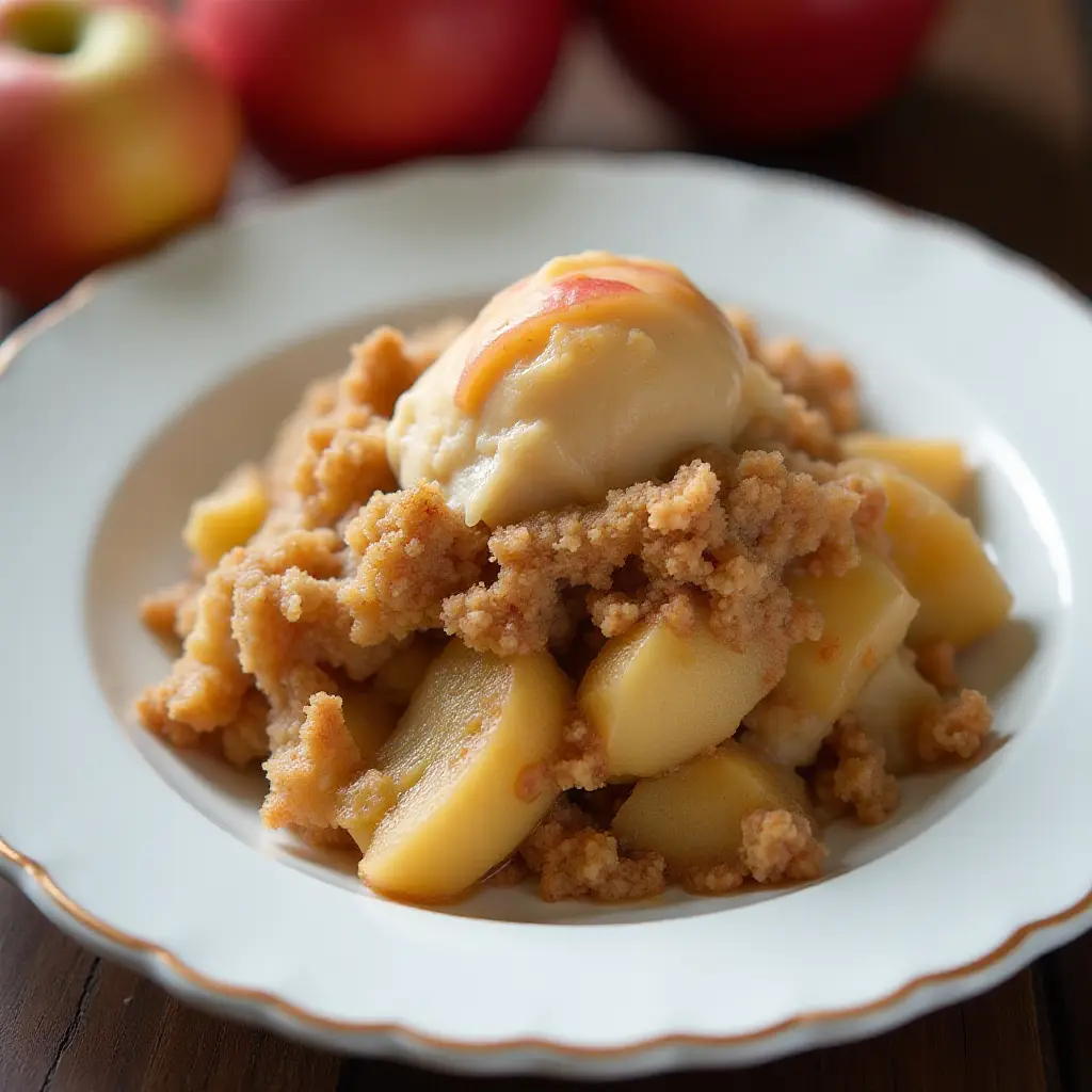 Microwave Apple Crisp