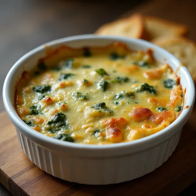 Spinach Artichoke Dip with Water Chestnuts
