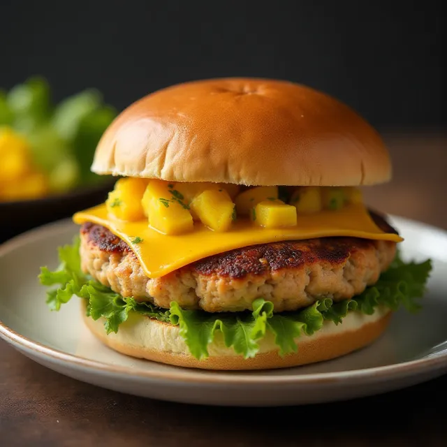 Spicy Chicken Burgers With Mango Salsa