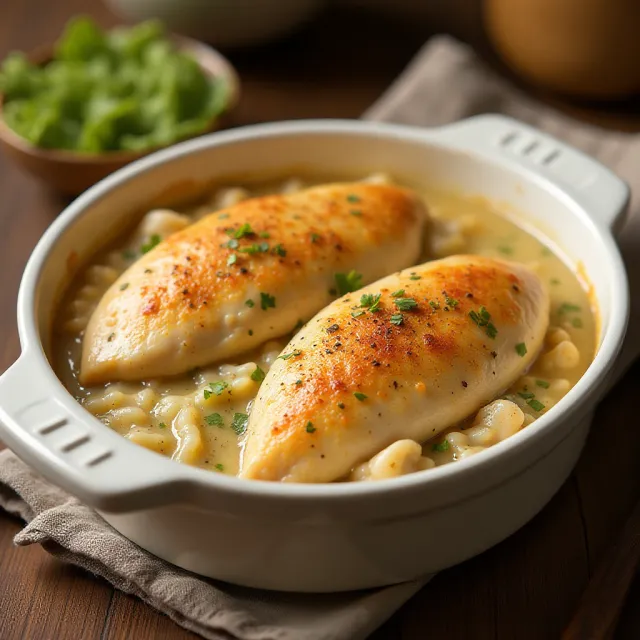 One Dish Chicken and Rice Bake