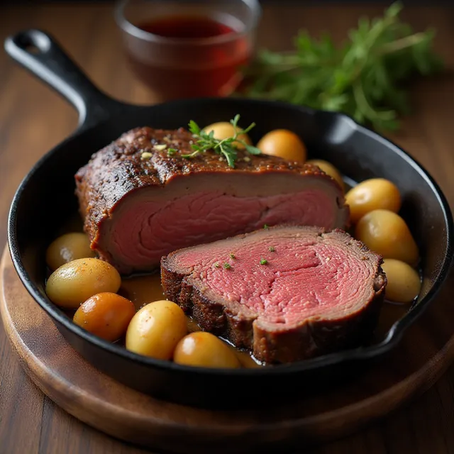 Cast-Iron Skillet Prime Rib Roast and Gravy