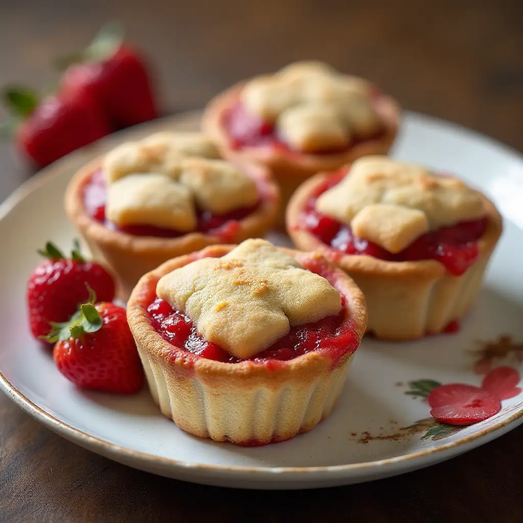 Rhubarb and Strawberry Cobbler