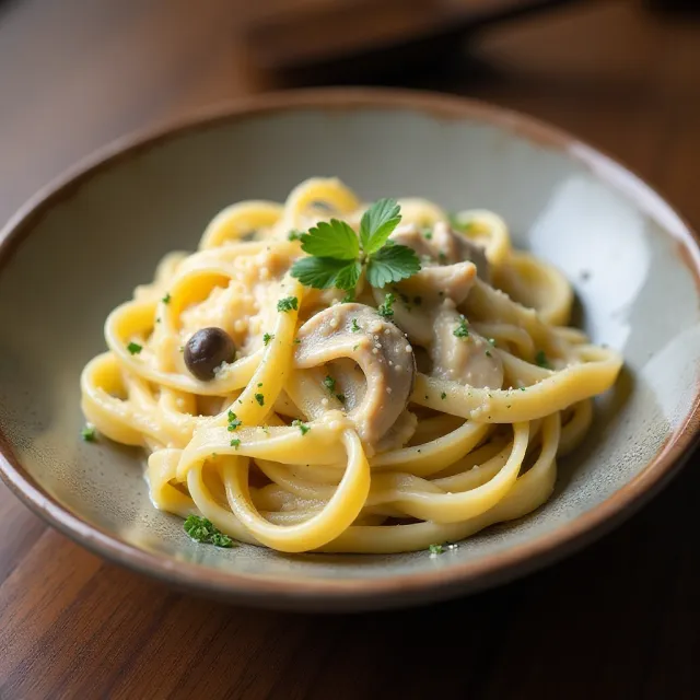 Homemade Chicken Fettuccine