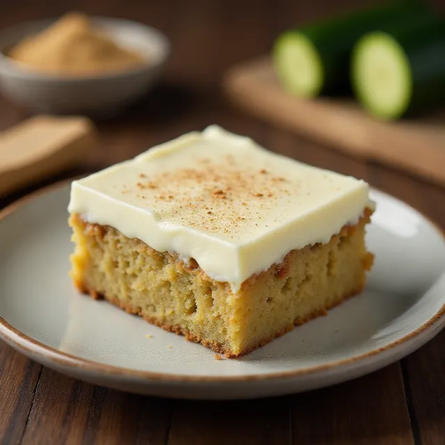 Zucchini Bars with Spice Frosting