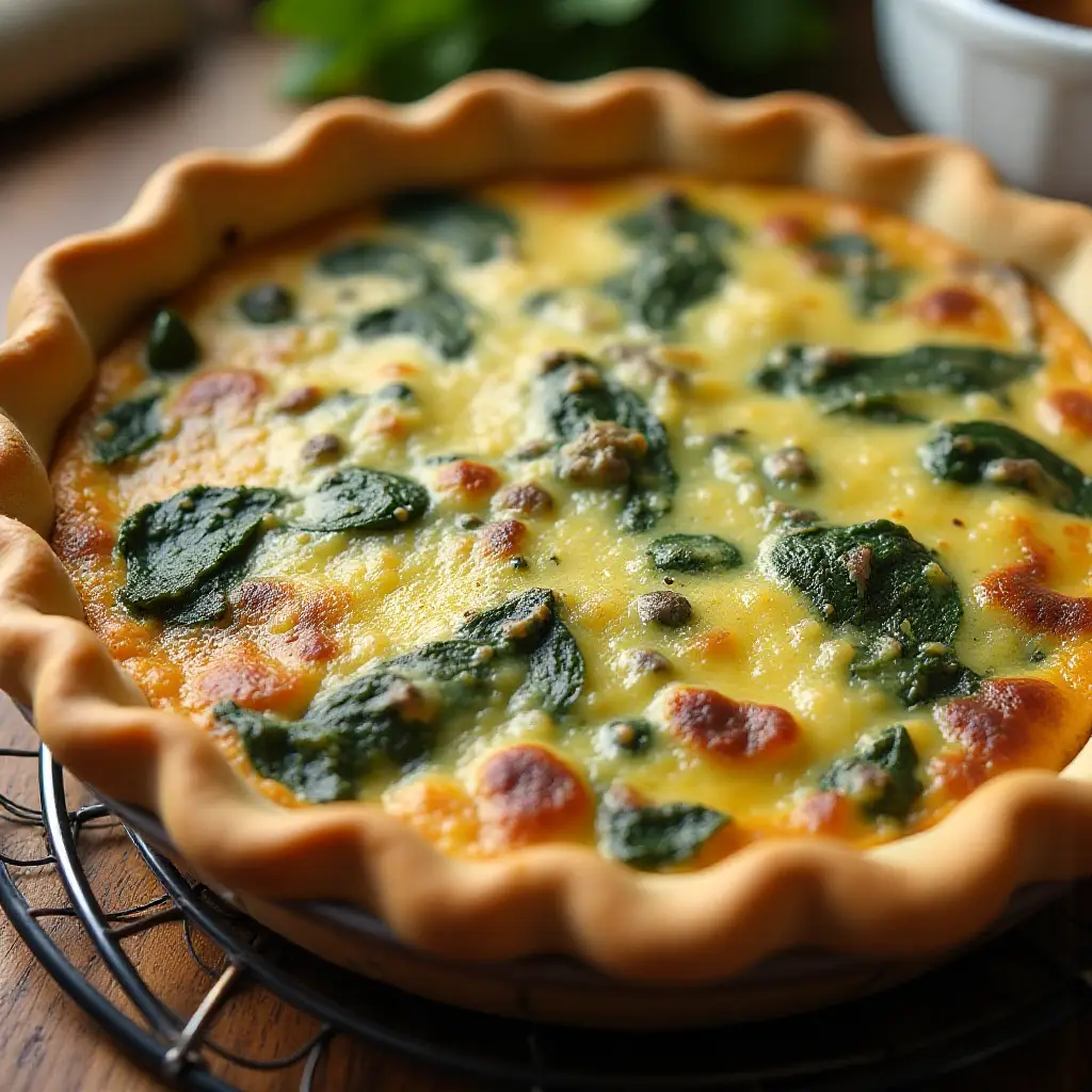 Spinach Mushroom Quiche
