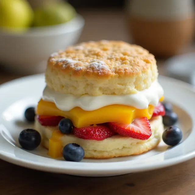 Summery Lime-Mango Shortcakes