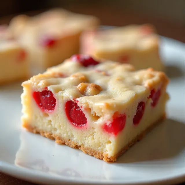 Maraschino Cherry Shortbread Bars