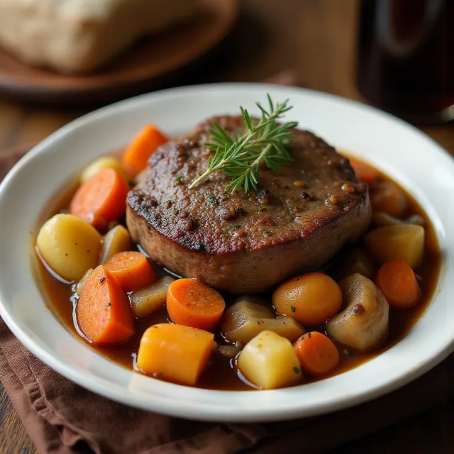 Pot Roast with Vegetables and Beer