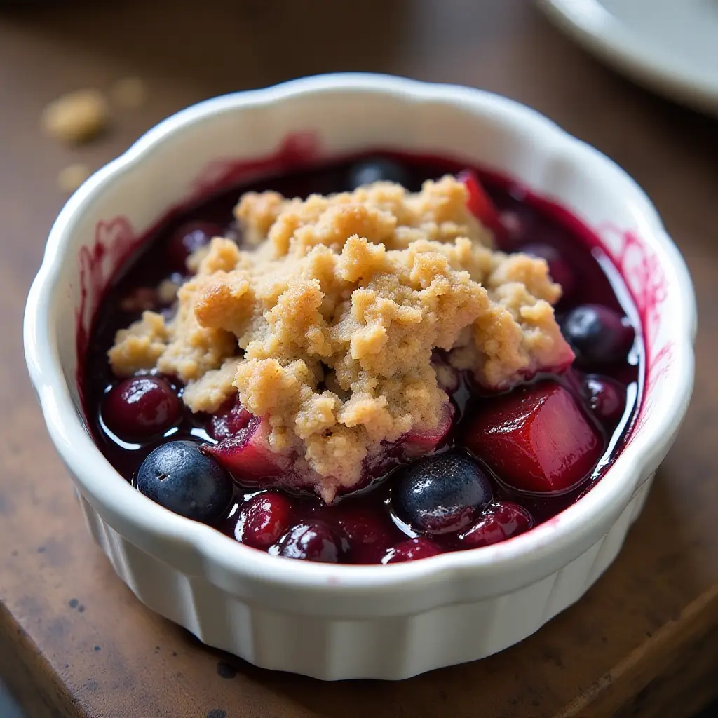 Blueberry Rhubarb Crisp
