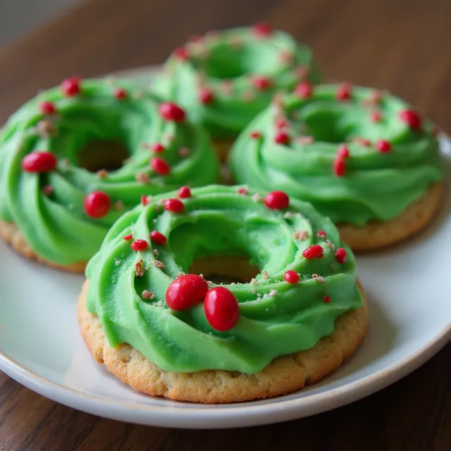 Christmas Wreath Cookies