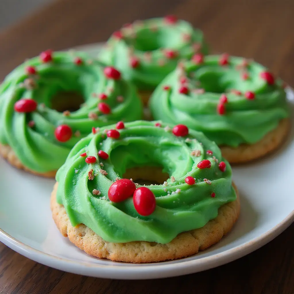 Christmas Wreath Cookies