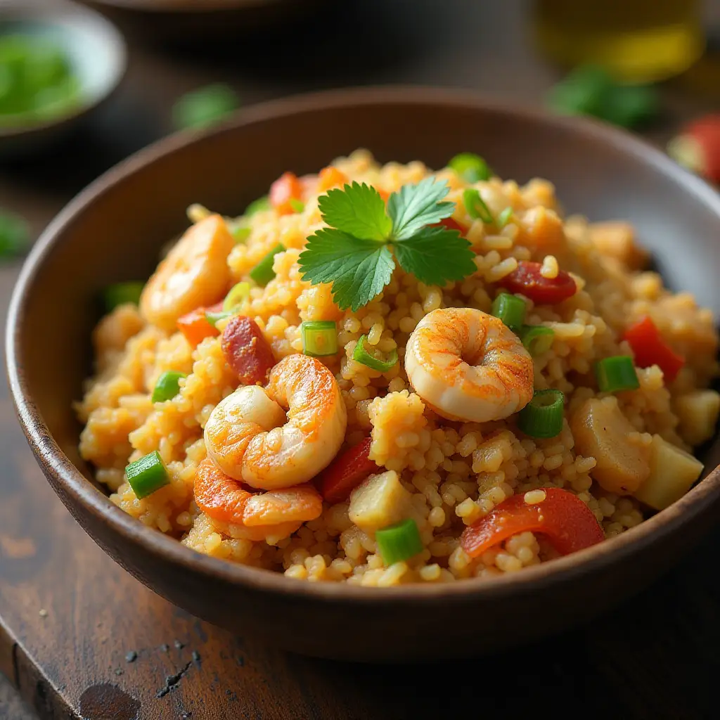 Thai Fried Rice with Pineapple and Chicken