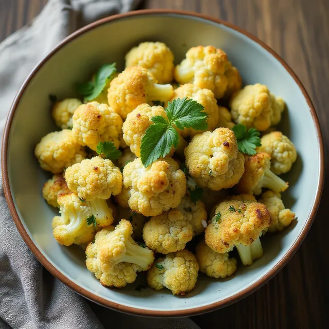 Parmesan Pesto Roasted Cauliflower
