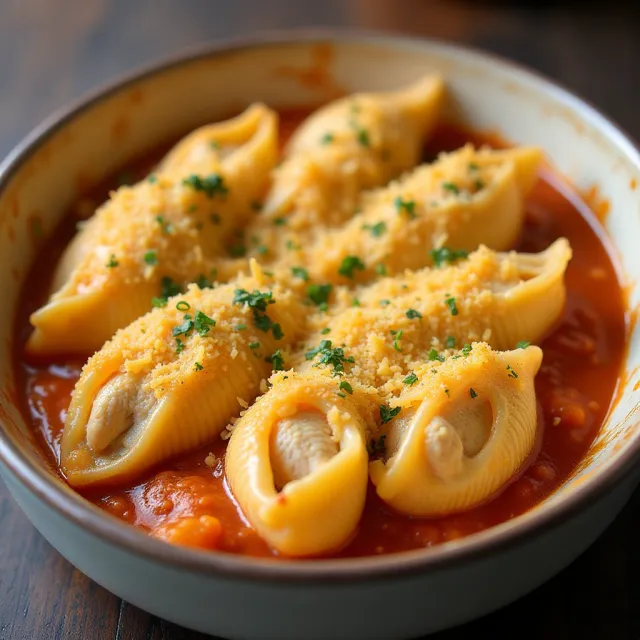 Buffalo Chicken Stuffed Shells