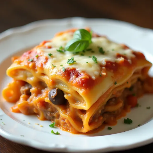 Baked Fettuccine Lasagna