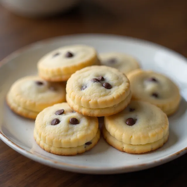 Mini Chocolate Chip Shortbread Cookies