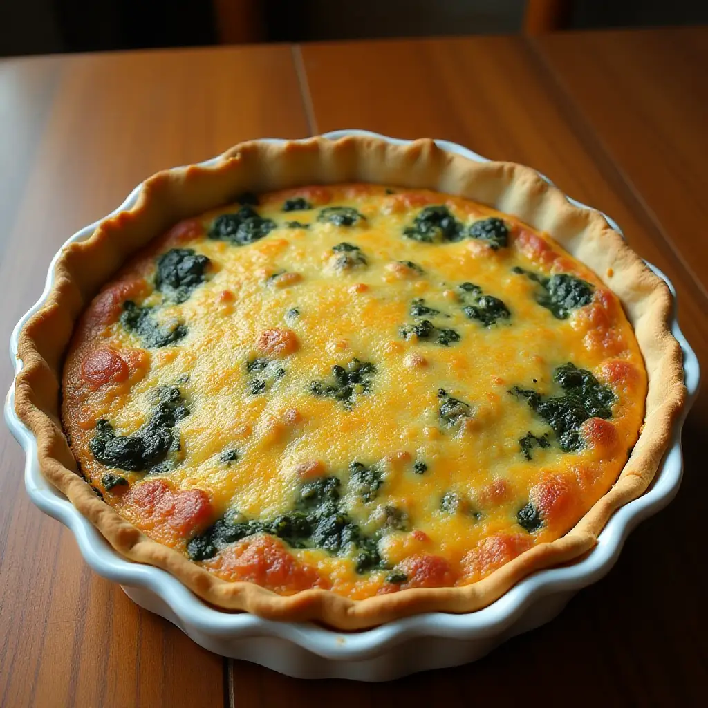 Spinach and Ham Quiche