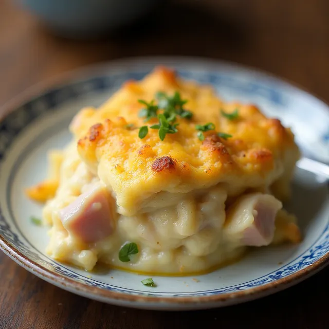 Chicken Cordon Bleu Casserole for One