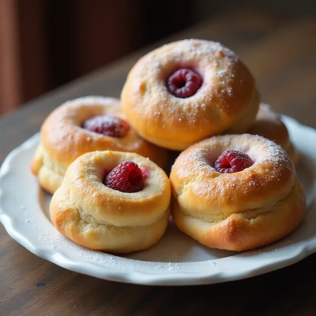 Raspberry Vatrushka Buns