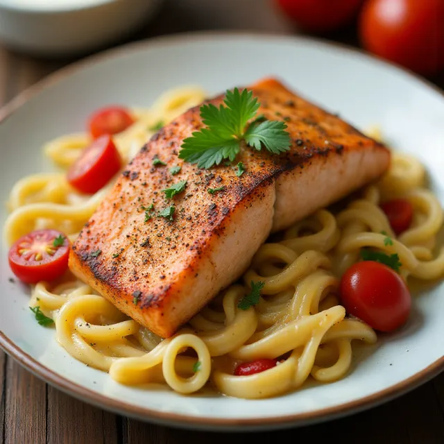 Blackened Salmon Pasta