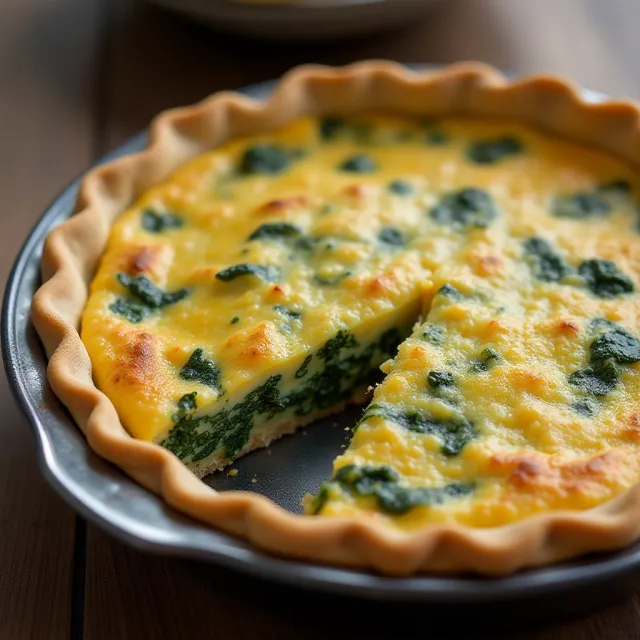 Yumurtasız Tofu Ispanaklı Quiche