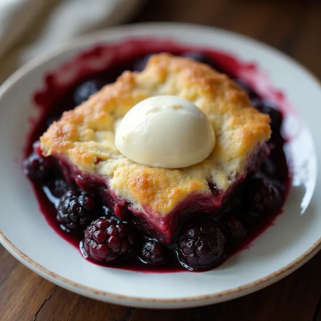 One Bowl Blackberry Cobbler