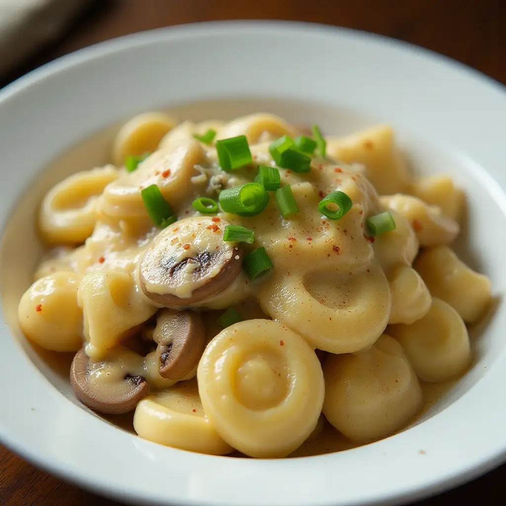 Angel's Ravioli Alfredo with Mushrooms