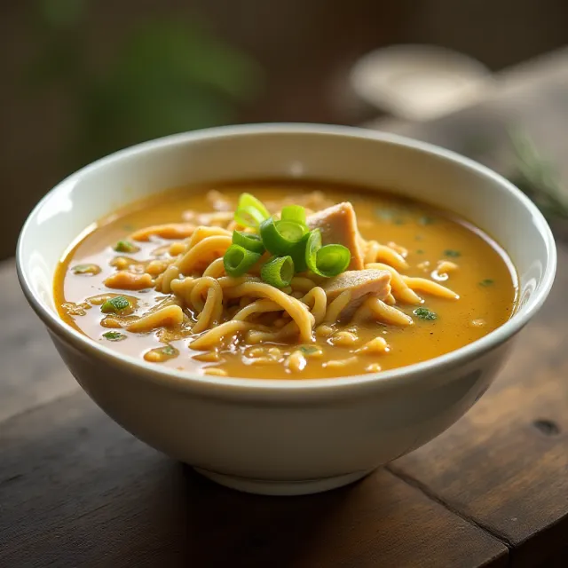 Creamy Chicken Ramen Soup with Dill