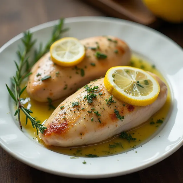 Sous Vide Chicken Breast with Lemon and Herbs