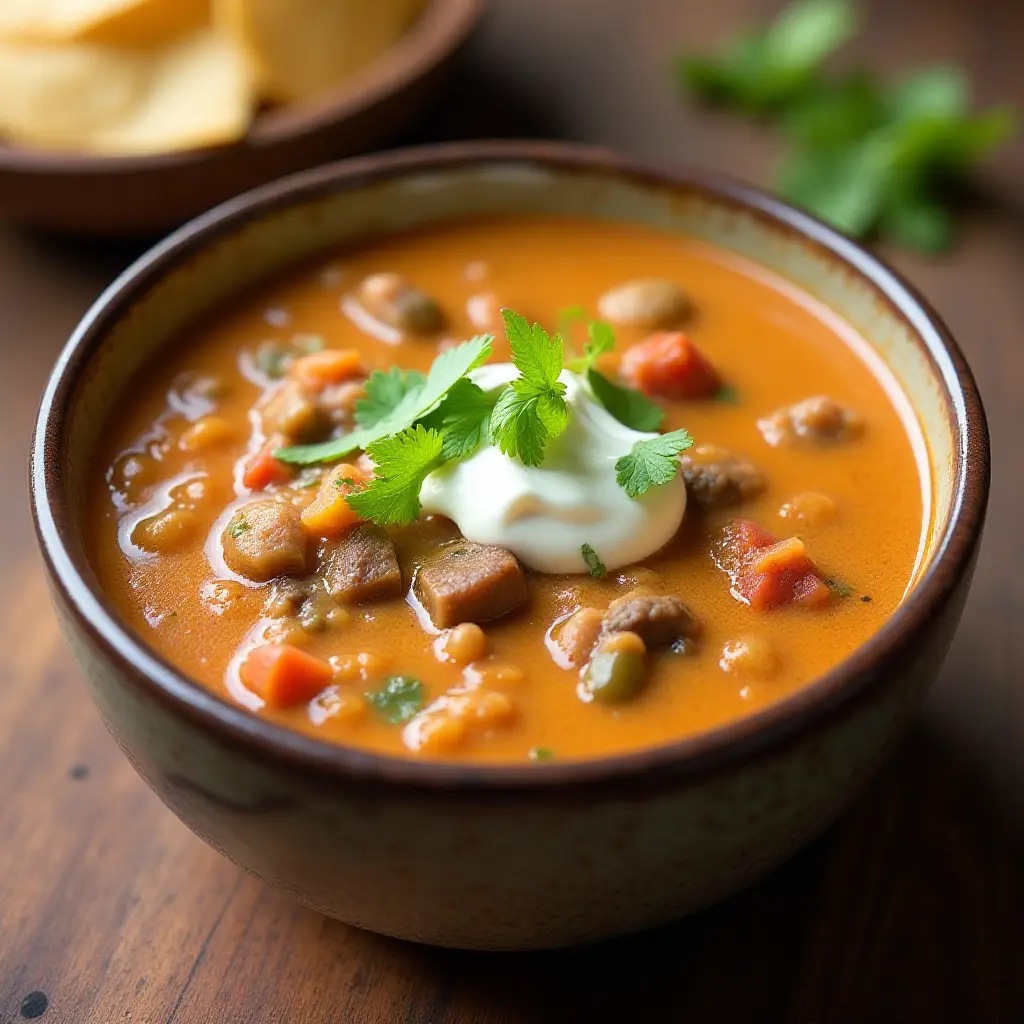 Creamy Keto Taco Soup with Ground Beef