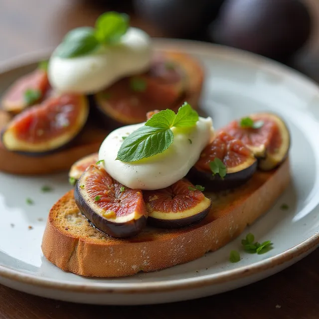 Burrata Bruschetta with Figs