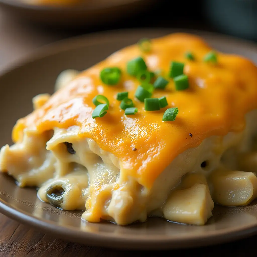 White Chicken Enchilada Slow-Cooker Casserole