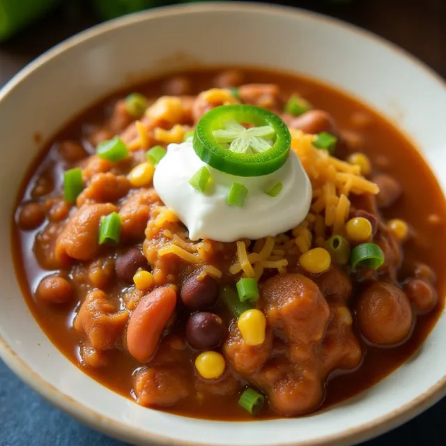 Slow Cooker Ground Chicken Chili