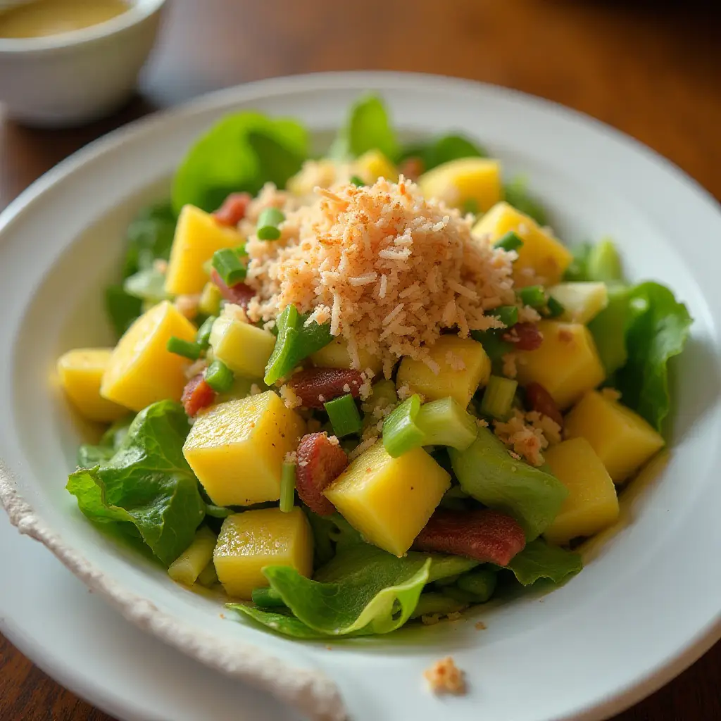 Tropical Salad with Pineapple Vinaigrette