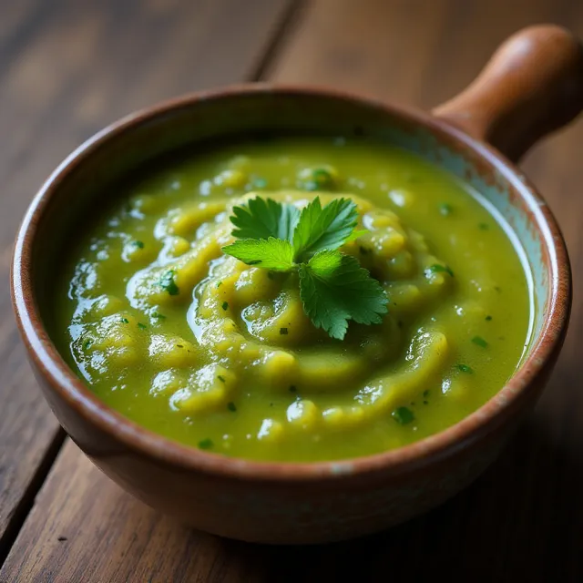 Roasted Tomatillo and Garlic Salsa