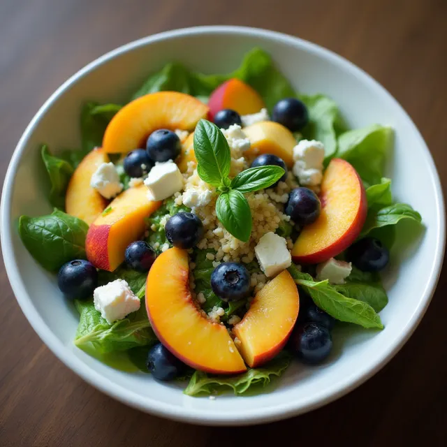 Peach and Blueberry Feta Salad
