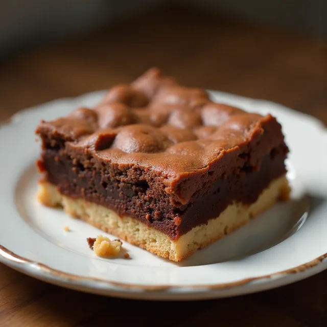 Gooey Brownies with Shortbread Crust