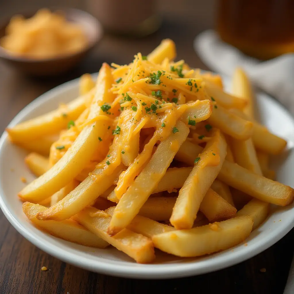 Air Fryer Cheesy Bacon Ranch French Fries