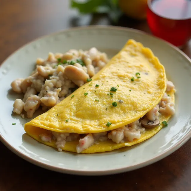 Crab and Swiss Omelet