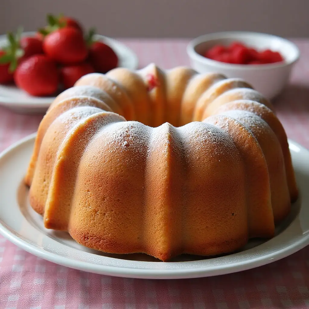 Strawberry Cream Cheese Pound Cake