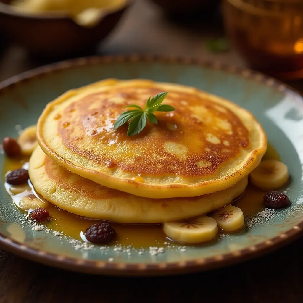 Banana Malpua (Fried Indian Pancake for Diwali)